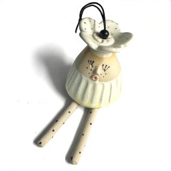 Finurlig klokke - keramikfigur - 121