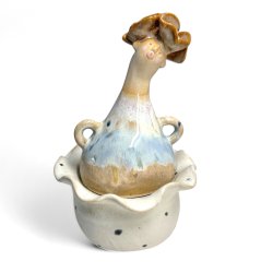 Stdig - keramik krukke med lg