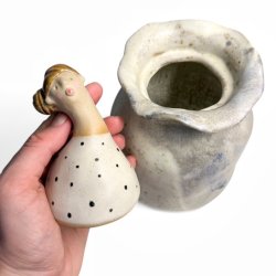 Danserinde - keramik vase med lg