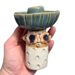 Lysestage - REKRUT No. 116 - keramik figur 