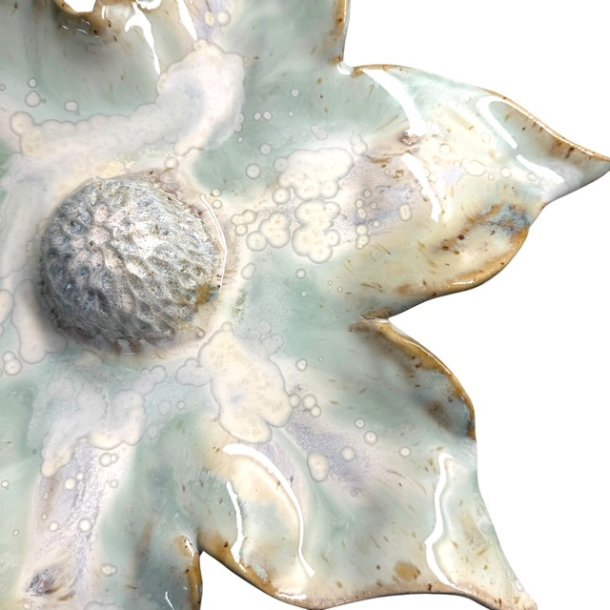 Stor klematis - Keramik blomst vgophng - Mint - 36