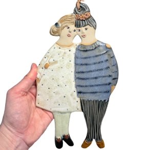 Mig og min bestie - keramik vgophng - prik og strib