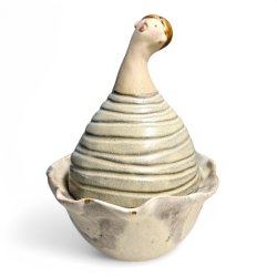 Ballerina dame - keramik krukke med lg