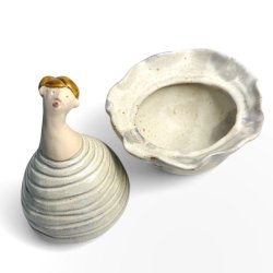 Ballerina dame - keramik krukke med lg