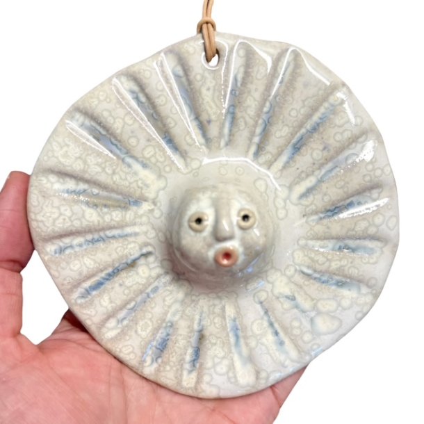 Mini sol -keramikfigur til vggen - 12