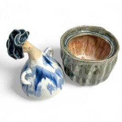 Stolt- keramik krukke med lg