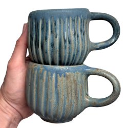 Hyggekop - keramik kop - petrol