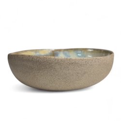 Keramikskl  - gr med pasteller