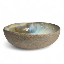 Keramikskl  - gr med pasteller