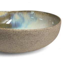 Keramikskl  - gr med pasteller