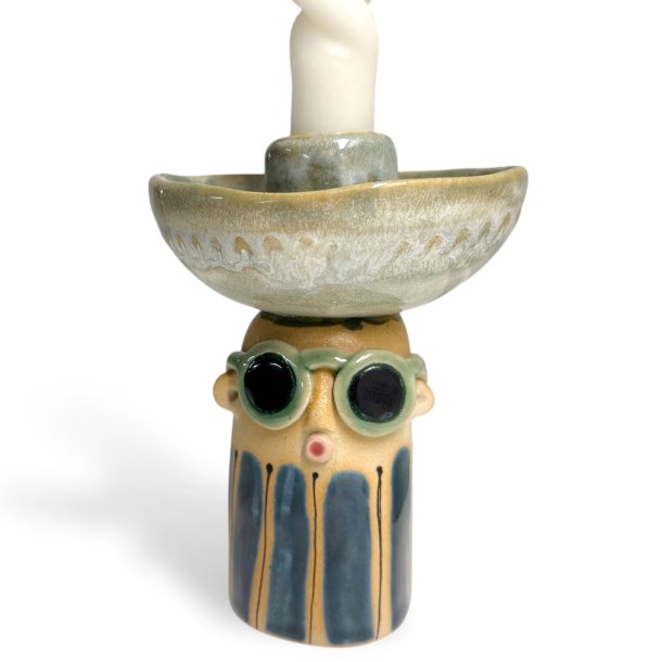 Lysestage - REKRUT No. 123 - keramik figur 