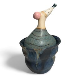 Bubblegum keramikkrukke med lg - Bl