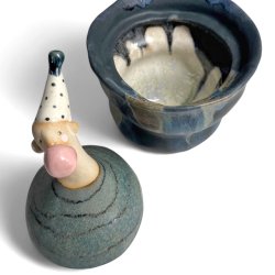 Bubblegum keramikkrukke med lg - Bl