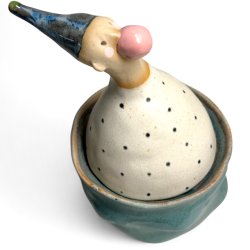 Bubblegum keramikkrukke med lg - Grn