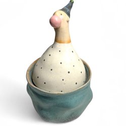 Bubblegum keramikkrukke med lg - Grn