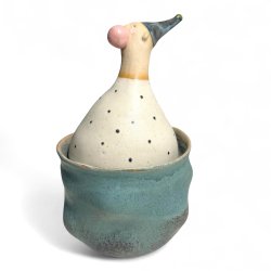 Bubblegum keramikkrukke med lg - Grn