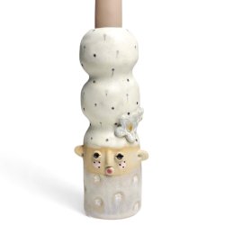 Rekrut lysestage med hjt hr - prik