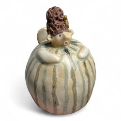 Kugleengel med hjt hr - stor - stribet