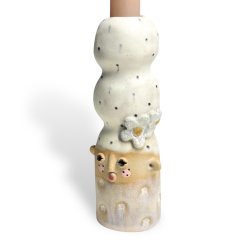 Rekrut lysestage med hjt hr - prik