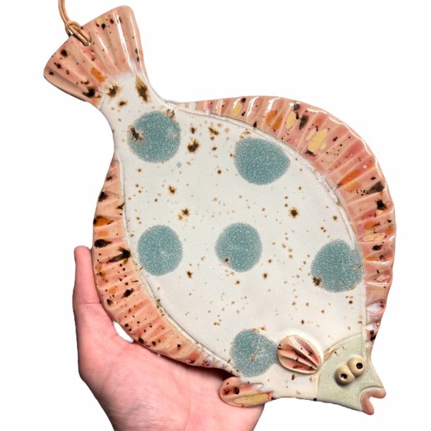 Grnsptte - keramik fladfisk til vggen