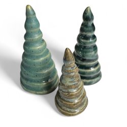 3 keramik juletrer - st 1