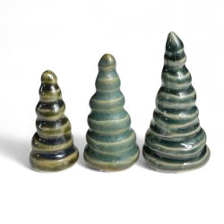 3 keramik juletrer - st 2