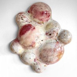 Bubbles - Keramik relief - Rosa nuancer