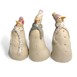 Snemand - keramik figur - Rosa