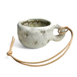 Mini keramikkop - Julepynt - Hvid