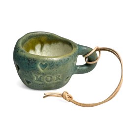 Mini keramikkop - Julepynt - Mor