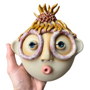 Hrtottet brilledame  - keramik vgophng