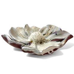 Stor keramik blomst - vgrelief