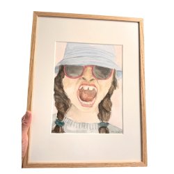 "Wild one" - Original akvarel i eg - 30x40cm