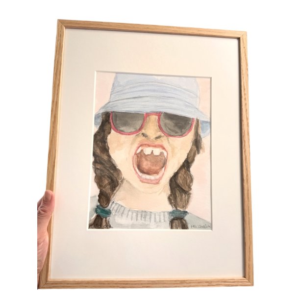 "Wild one" - Original akvarel i eg - 30x40cm