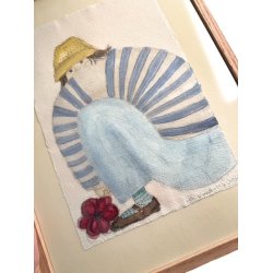 "Min blomst" - Original akvarel i eg - 30x40cm