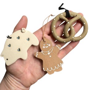 Keramik julepynt s�t (177)