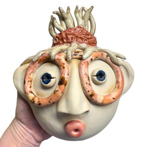 Hottentot brilledame  - keramik v�goph�ng - Blond