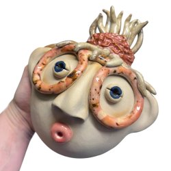 Hottentot brilledame  - keramik v�goph�ng - Blond