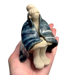 Hyggestund - keramik figur - bl�