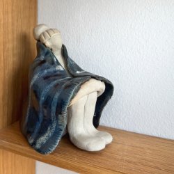 Hyggestund - keramik figur - bl�