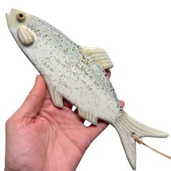 L�kker sild - keramik fisk til v�ggen - lys
