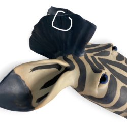 Det er en Zebra - Keramik til vggen - 2. sort.